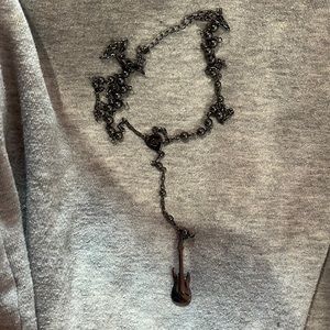 Hard rock guitar necklace